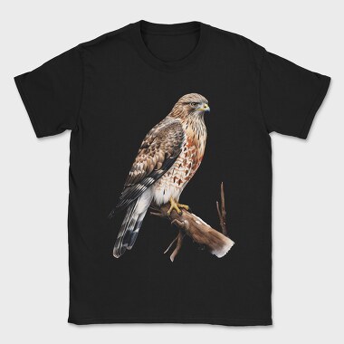 Hawk Perched Branch, Tricou Barbati (Unisex)