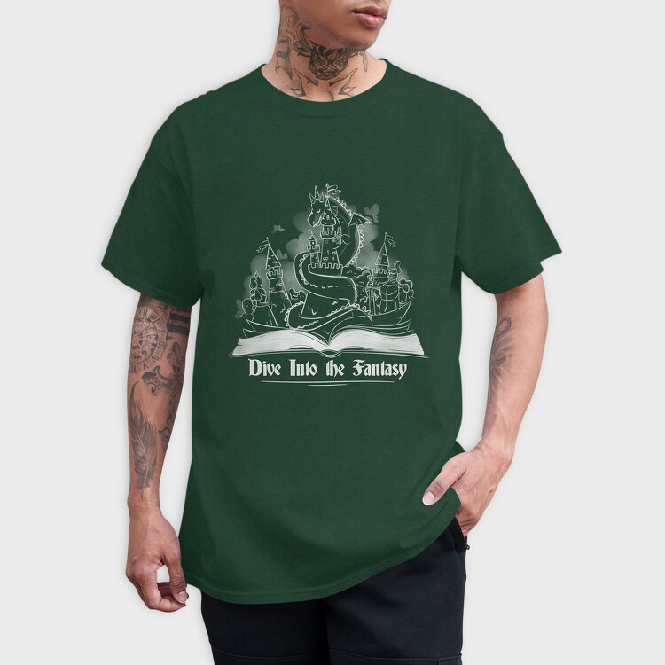 Fantasy Book Children Into The, Tricou Barbati (Unisex)