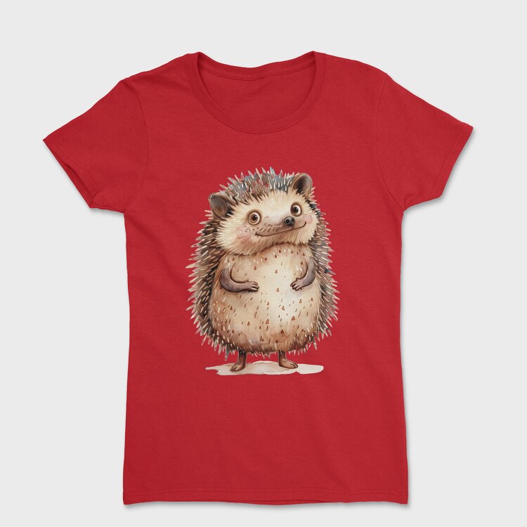 Hedgehog Standing Wise, Tricou Femei
