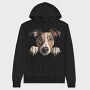 Greyhound Peeking, Hanorac Oversize Barbati (Unisex)