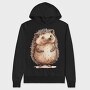 Hedgehog Standing Wise, Hanorac Oversize Barbati (Unisex)