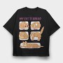 Bread Cat, Tricou Oversize Barbati (Unisex)