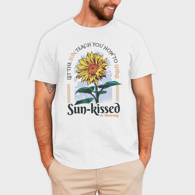 Sun Kissed Sunflower Spring, Tricou Barbati (Unisex)