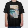 Niagara Falls Painting, Tricou Oversize Barbati (Unisex)