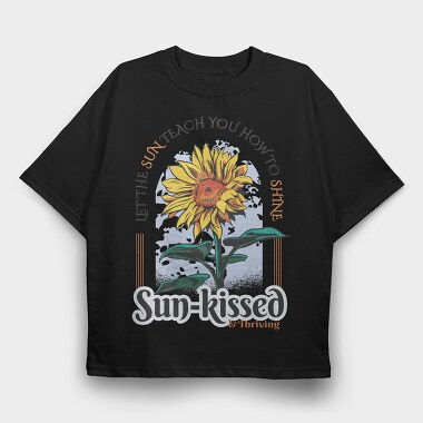 Sun Kissed Sunflower Spring, Tricou Oversize Barbati (Unisex)