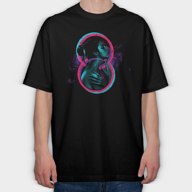 Girl Colorful, Tricou Oversize Barbati (Unisex)