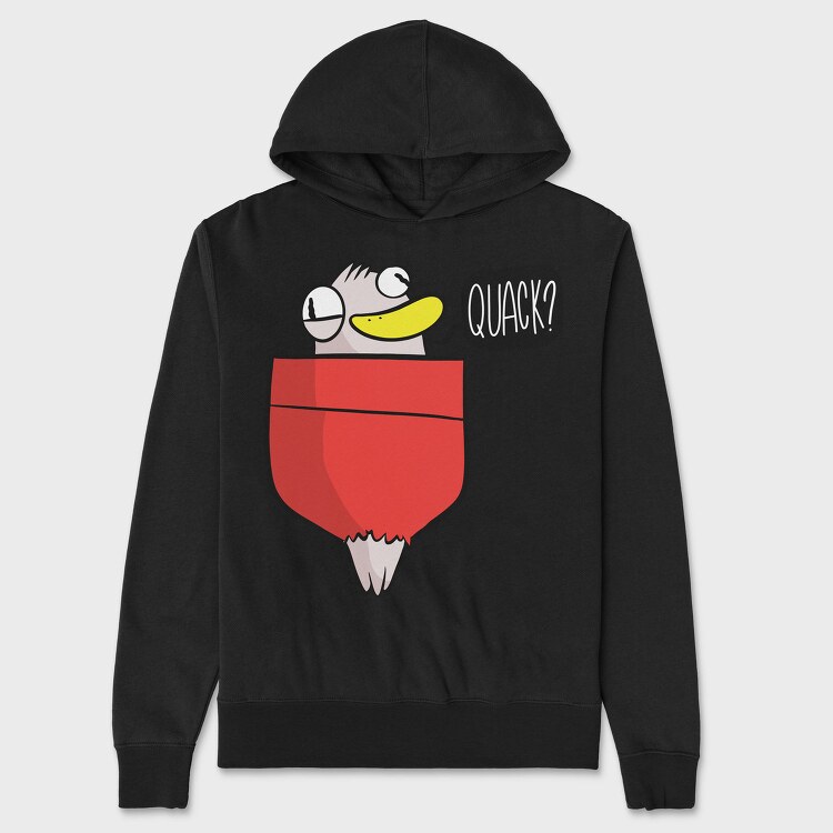 Funny Duck In A Pocket, Hanorac Oversize Barbati (Unisex)