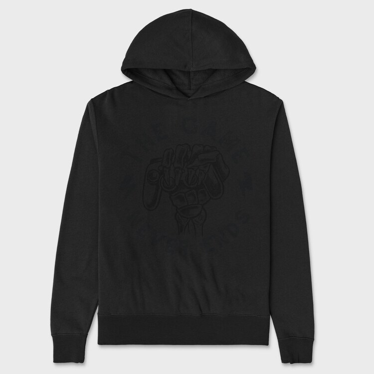 Funny Gaming Quote Skeleton Hand, Hanorac Oversize Barbati (Unisex)