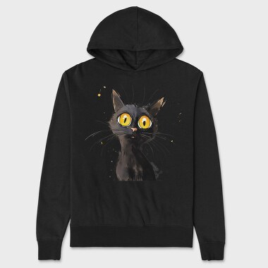 Black Cat Splash, Hanorac Oversize Barbati (Unisex)