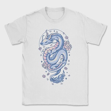 Floral Asian Dragon, Tricou Barbati (Unisex)