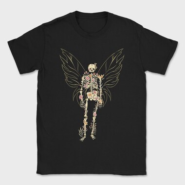 Floral Butterfly Skeleton, Tricou Barbati (Unisex)