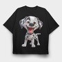 Happy Dalmatian Smile, Tricou Oversize Barbati (Unisex)