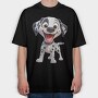 Happy Dalmatian Smile, Tricou Oversize Barbati (Unisex)
