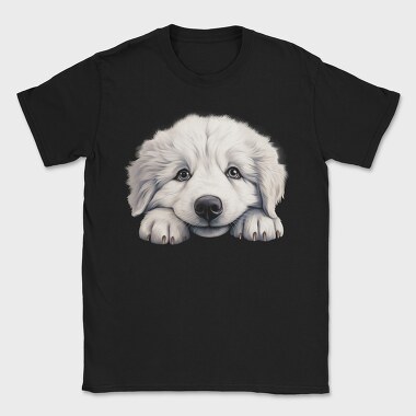 Great Pyrenees Peeking, Tricou Barbati (Unisex)