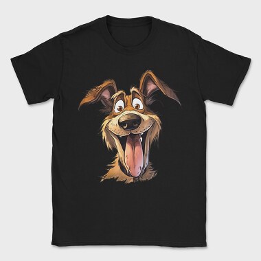 Happy Dog Face, Tricou Barbati (Unisex)