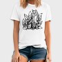 Tribal Kitsune Fox, Tricou Barbati (Unisex)