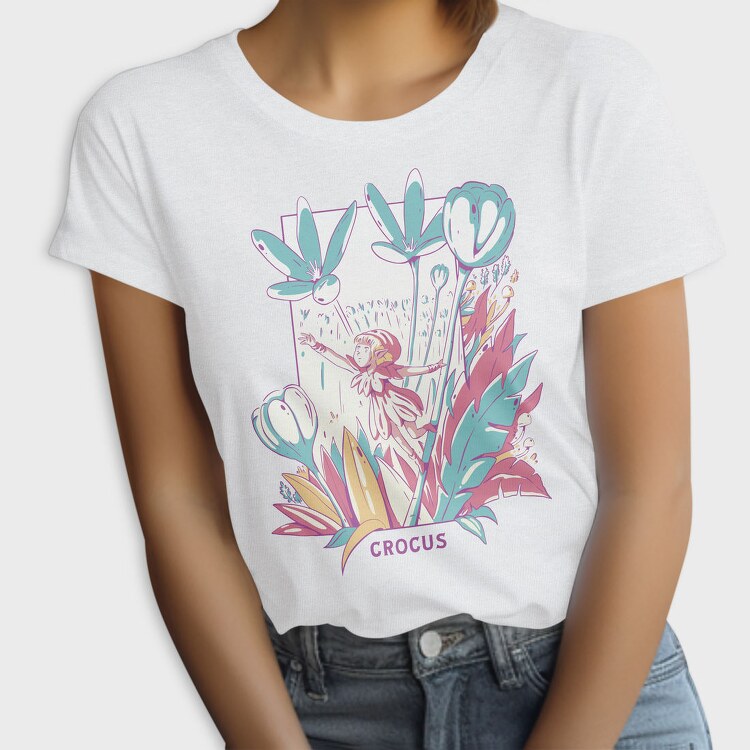Fantasy Fairy In Flower Field Fairycore, Tricou Femei