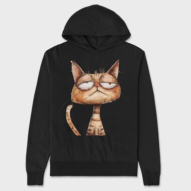 Grumpy Cat Face, Hanorac Oversize Barbati (Unisex)