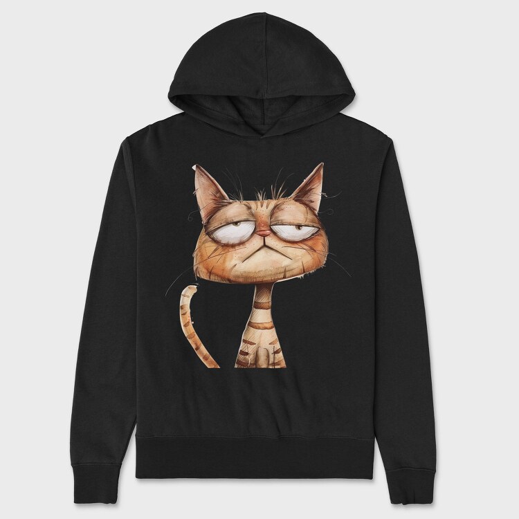 Grumpy Cat Face, Hanorac Oversize Barbati (Unisex)