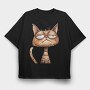 Grumpy Cat Face, Tricou Oversize Barbati (Unisex)