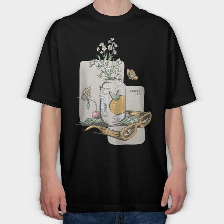 Picnic Life Spring, Tricou Oversize Barbati (Unisex)