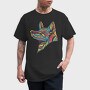 Huichol Colorful Wolf, Tricou Barbati (Unisex)