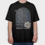 Crow Bird Cute, Tricou Oversize Barbati (Unisex)