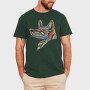Huichol Colorful Wolf, Tricou Barbati (Unisex)