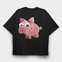 Piggy Bank Fun, Tricou Oversize Barbati (Unisex)