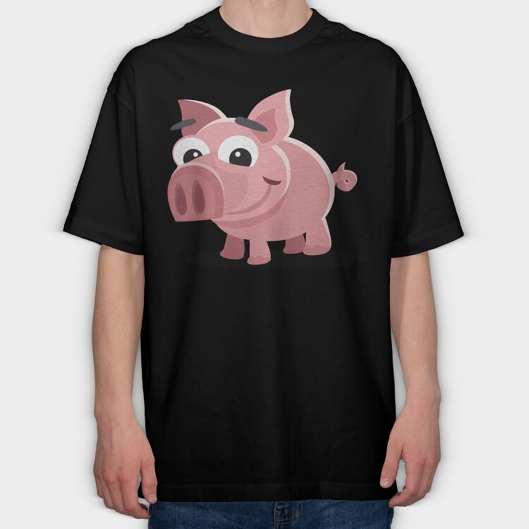 Piggy Bank Fun, Tricou Oversize Barbati (Unisex)