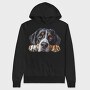 Greater Swiss Mountain Dog Peeking Face, Hanorac Oversize Barbati (Unisex)