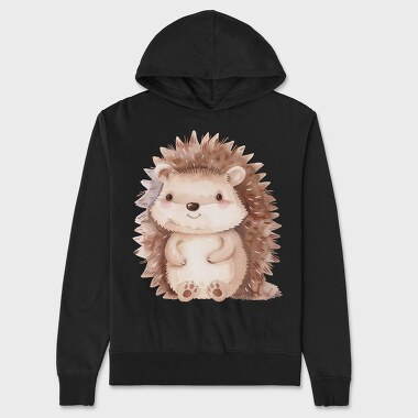 Hedgehog Cute Animal, Hanorac Oversize Barbati (Unisex)