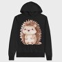 Hedgehog Cute Animal, Hanorac Oversize Barbati (Unisex)
