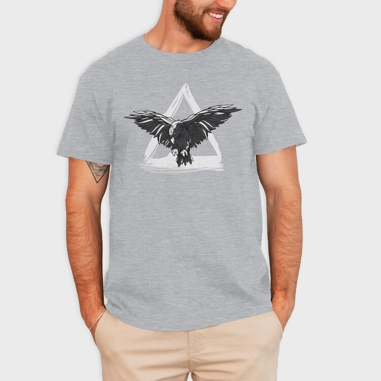 Crow Flying Triangle, Tricou Barbati (Unisex)