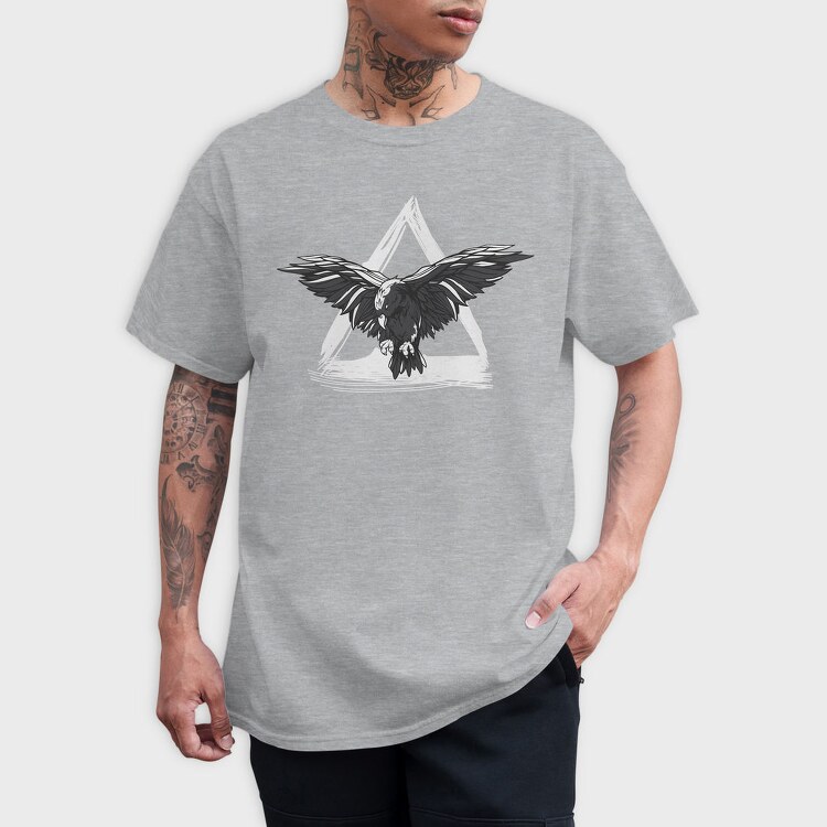 Crow Flying Triangle, Tricou Barbati (Unisex)