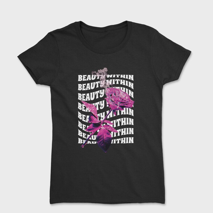 Glitter Fire Rose, Tricou Femei