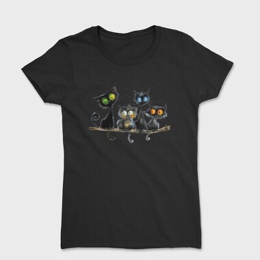 Black Feline Friends, Tricou Femei