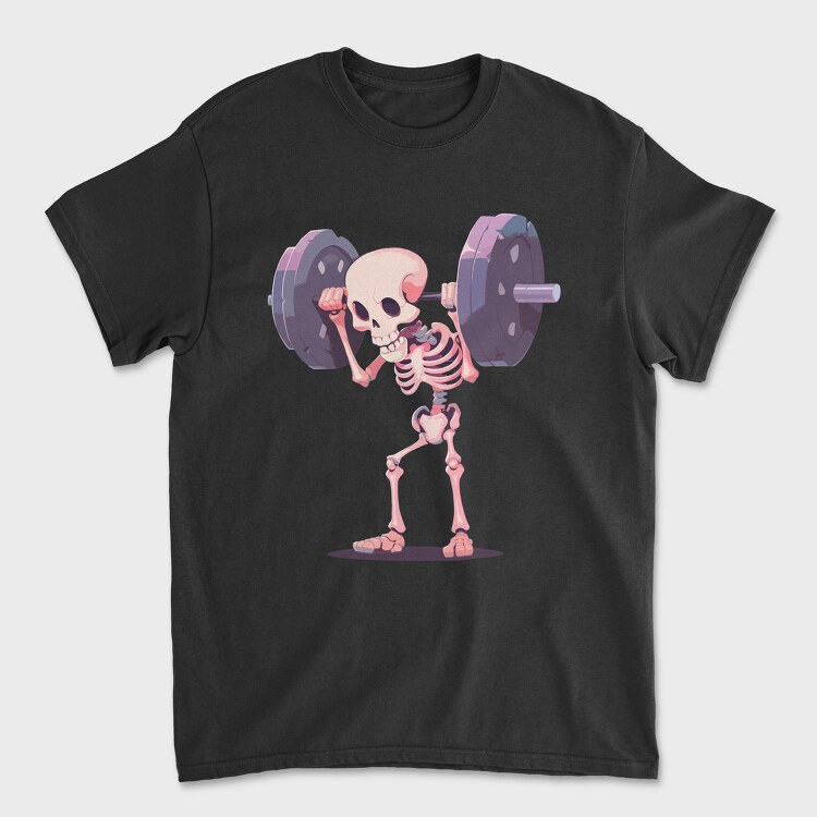 Humorous Weightlifting Skeleton Skelleton Lifting, Tricou Barbati (Unisex)