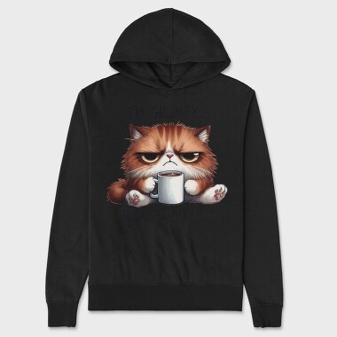 Grumpy Cat Morning, Hanorac Oversize Barbati (Unisex)