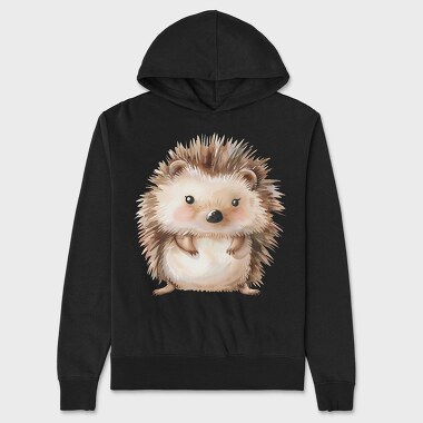 Hedgehog Cute Boho, Hanorac Oversize Barbati (Unisex)