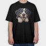 Greater Swiss Mountain, Tricou Oversize Barbati (Unisex)