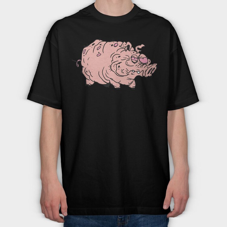 Piggy Party, Tricou Oversize Barbati (Unisex)