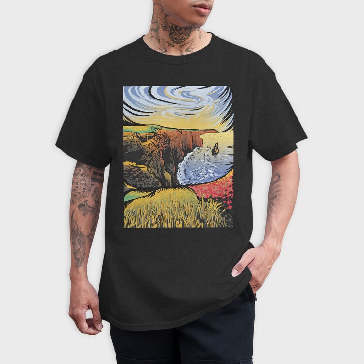 Cliffs Of Moher Landscape Nature, Tricou Barbati (Unisex)