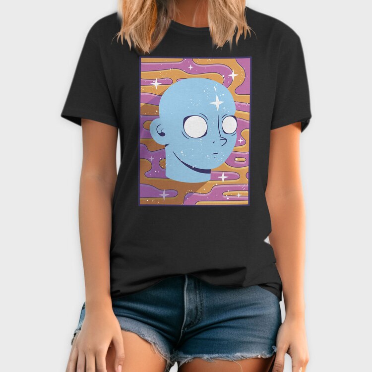 Trippy Face Retro Background, Tricou Barbati (Unisex)