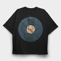 Broken Vinyl Retro, Tricou Oversize Barbati (Unisex)