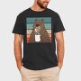 Brown Bear With Coffee Grumpy, Tricou Barbati (Unisex)