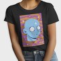 Trippy Face Retro Background, Tricou Femei