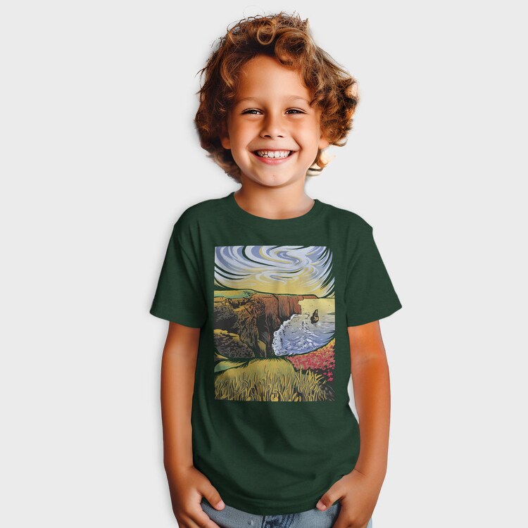 Cliffs Of Moher Landscape Nature, Tricou Copii