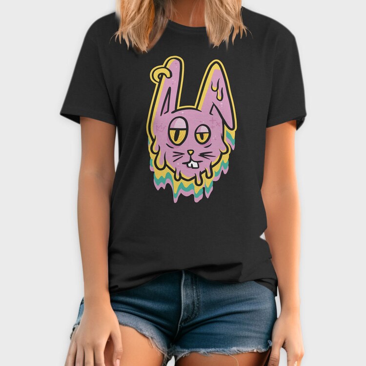 Trippy Melting Bunny, Tricou Barbati (Unisex)