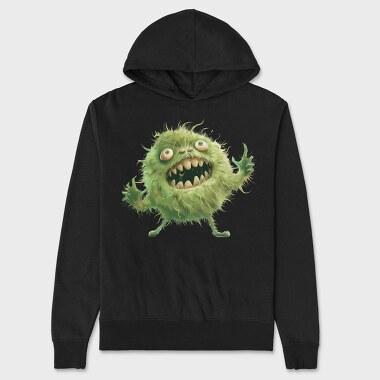 Green Monster Eyes, Hanorac Oversize Barbati (Unisex)